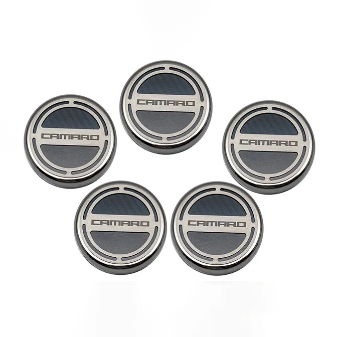 2010-2022 Camaro - Engine Fluid Cap Covers CAMARO Style 5Pc - V6