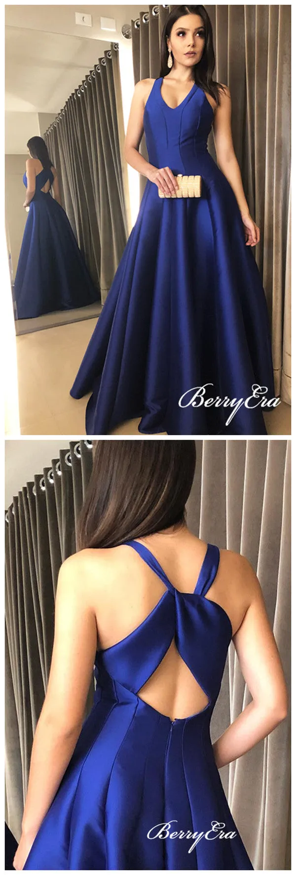 2019 Modest Cheap A-line Prom Dresses, Fantastic Satin Prom Dresses