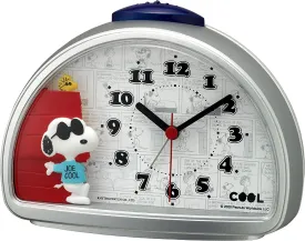 4SE563MS19 Rhythm alarm clock Snoopy Joe COOL Electronic Alarm Japan New