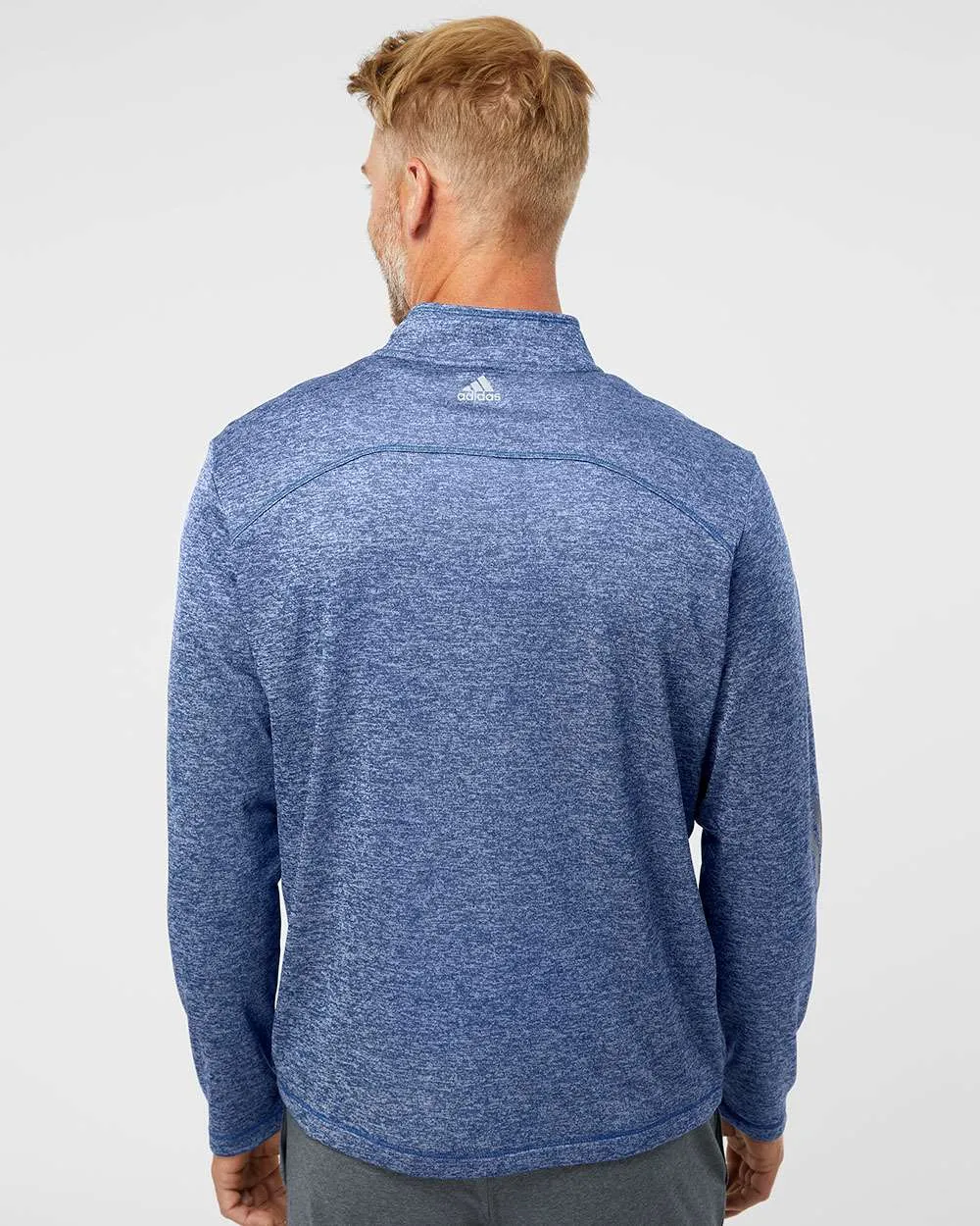 Adidas Brushed Terry Heathered QuarterZip Pullover