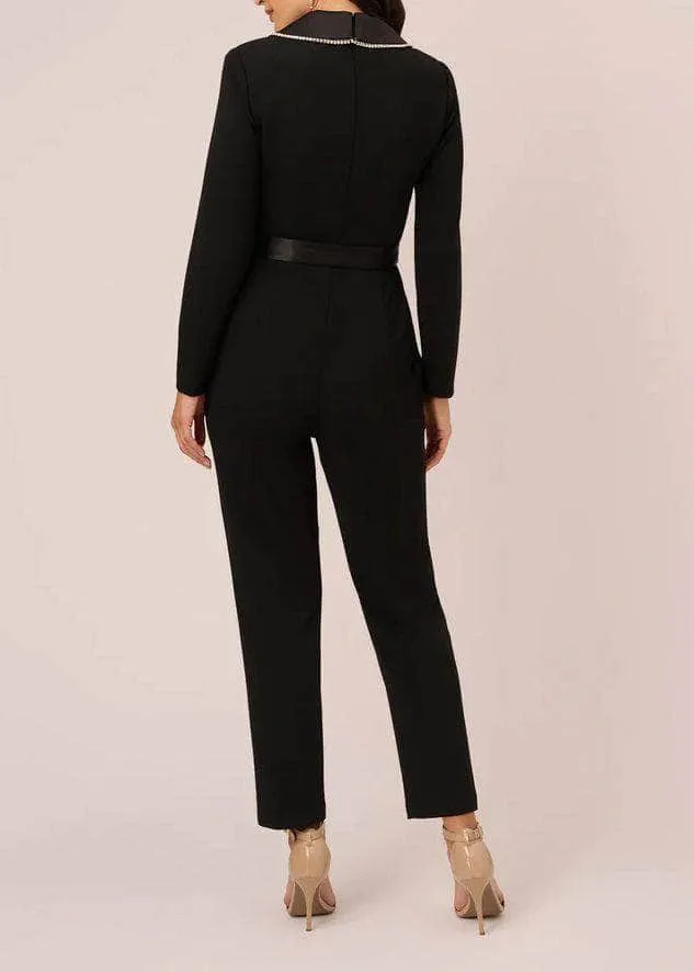 Adrianna Papell AP1E210678 - Embellished Lapel Jumpsuit