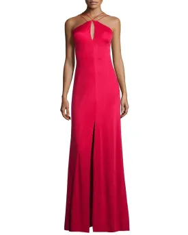 Aidan Mattox - Halter Neck Jersey Dress 54470480