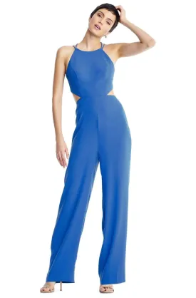 Aidan Mattox - MN1E204053 Sleeveless Halter Jumpsuit With Back Ties