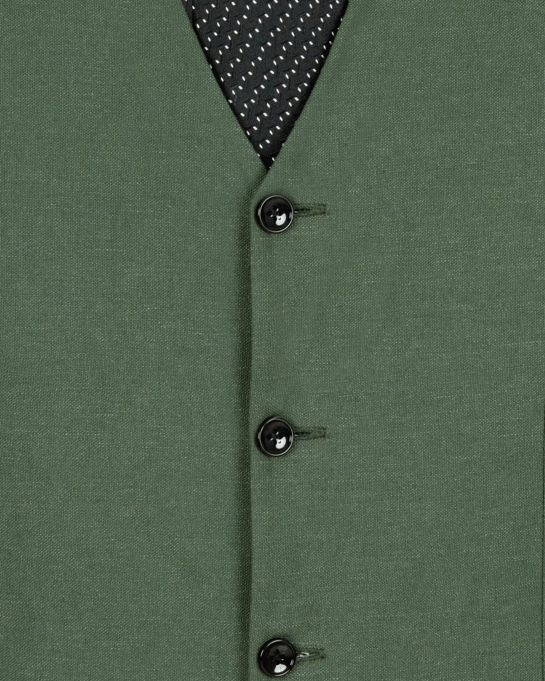 Asparagus Green Luxurious Linen Sports Suit