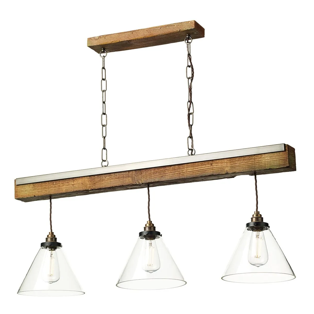 Aspen 3/5 Light Pendant Natural Wood effect