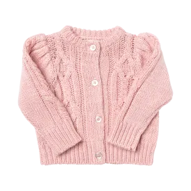 Baby Girls Cable Constance Sweater - Rose