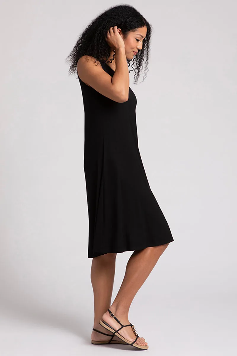 Bamboo Tank Dress Short | Black