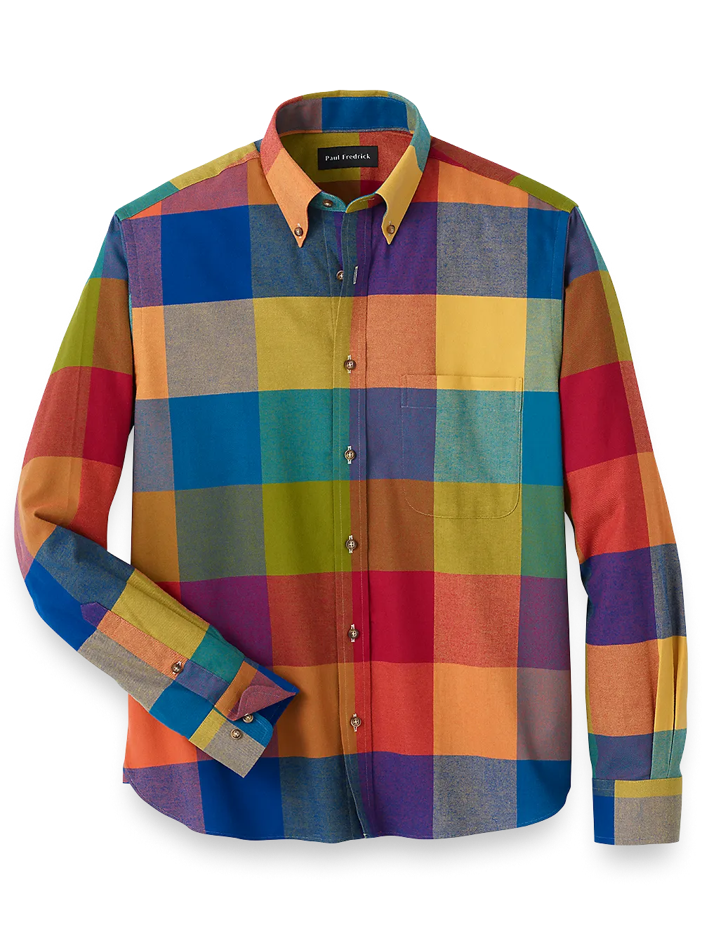 Brushed Twill Plaid Casual Shirt - Multi