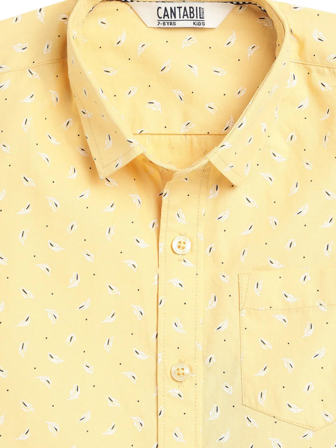 Cantabil Boys Mustard Casual Shirt