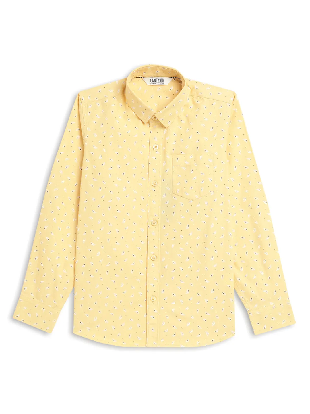 Cantabil Boys Mustard Casual Shirt