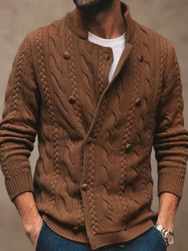 Casual Cable Knit Sweater Coat