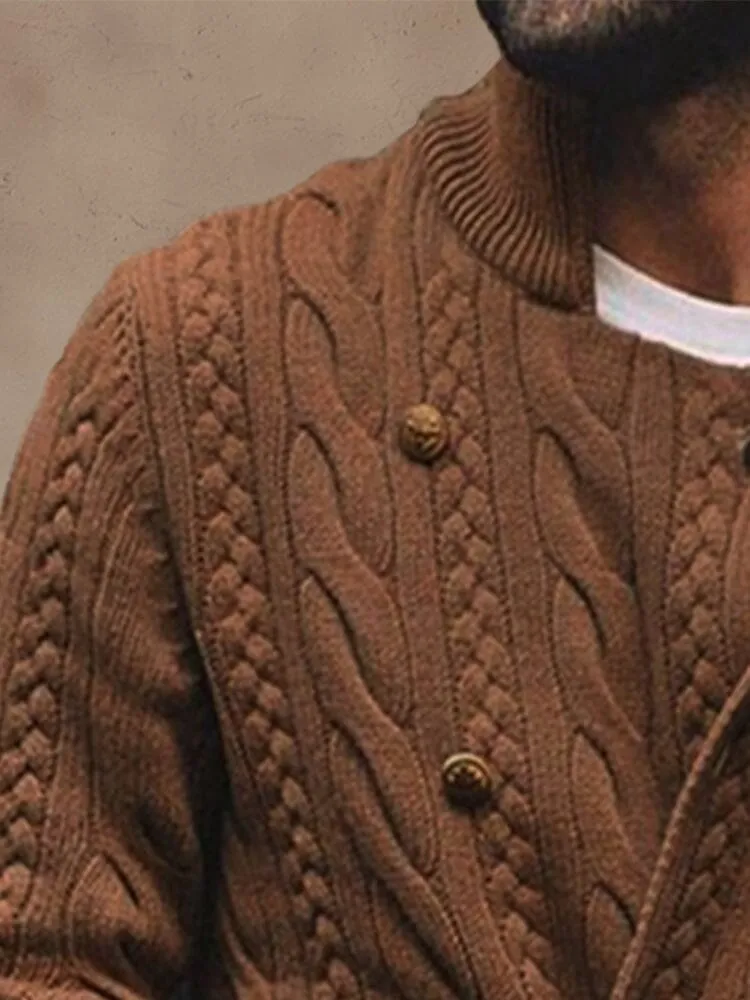 Casual Cable Knit Sweater Coat