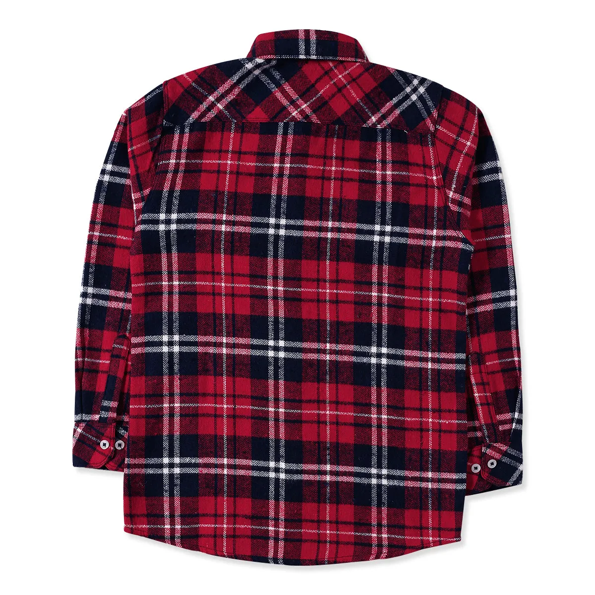 Casual Red & Navy Flannel Shirt