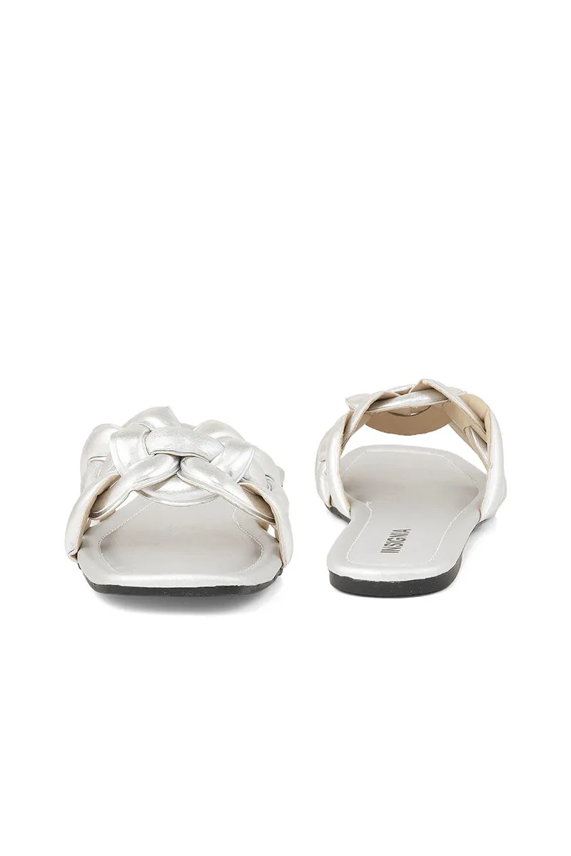 Casual Slip On I38572-Silver