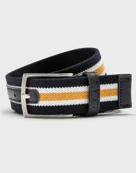 Ceinture ajustable casual marine/jaune "Parker"