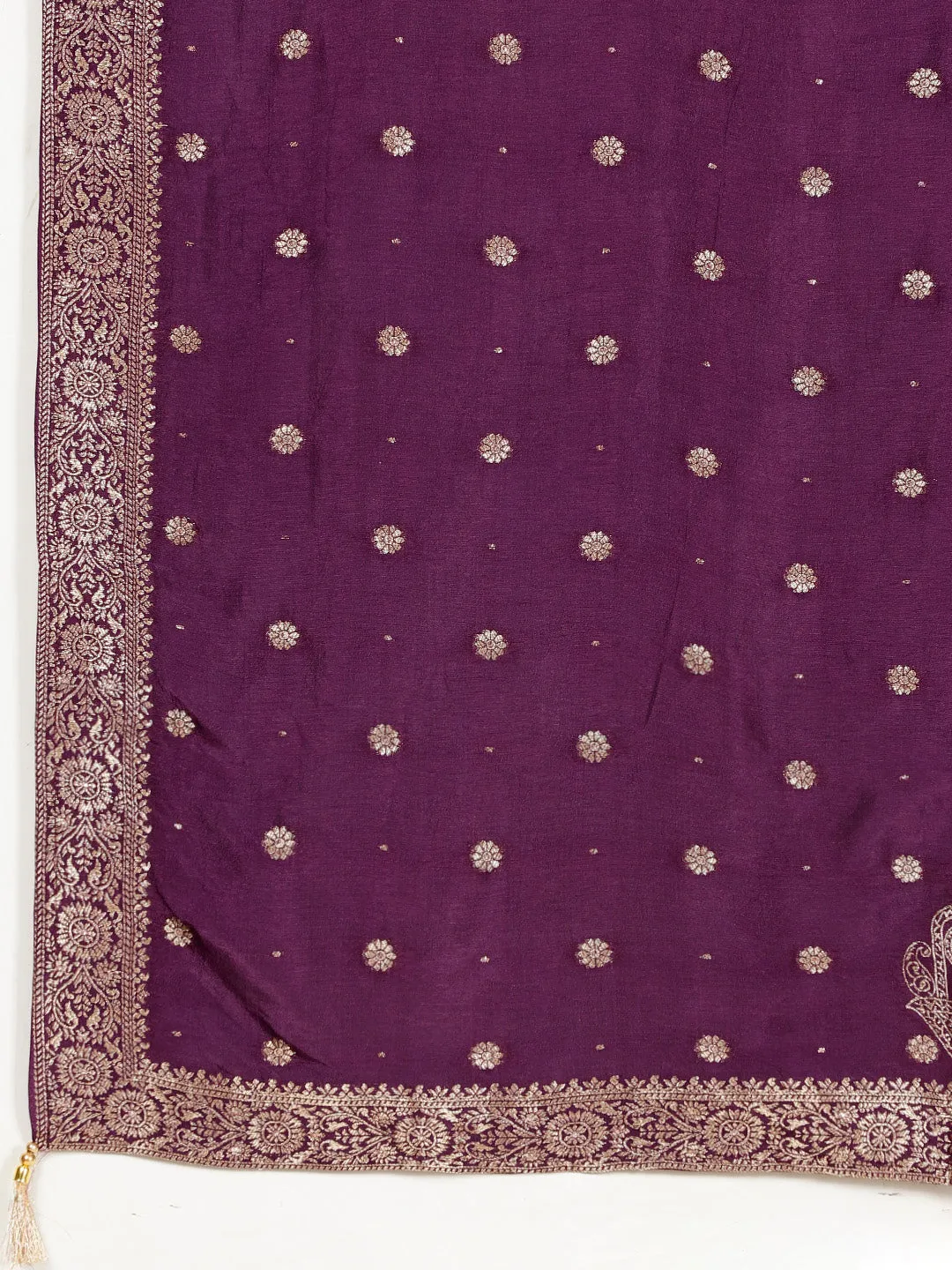 Chanderi Woven Unstitched Suit Piece With Dupatta