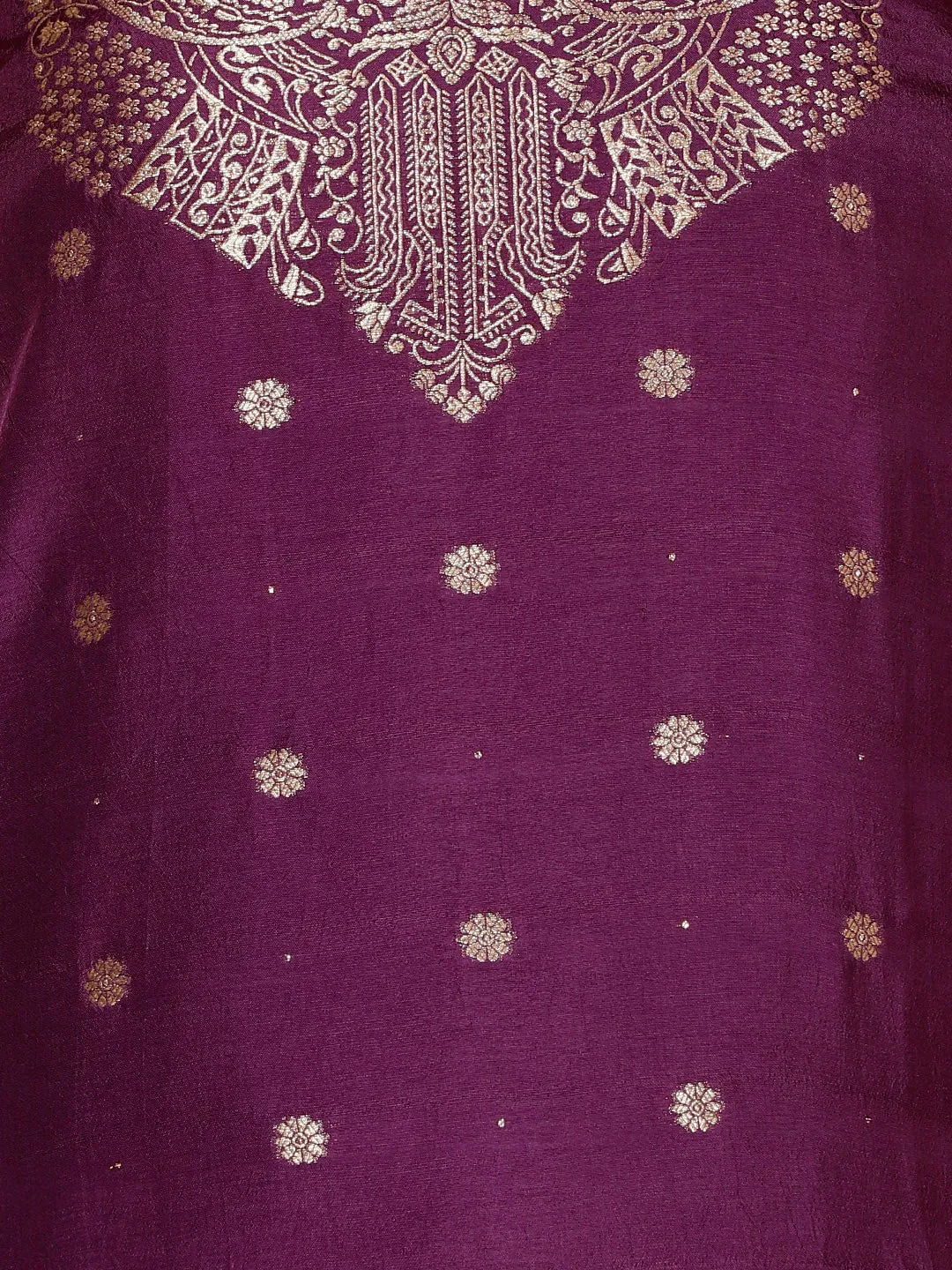 Chanderi Woven Unstitched Suit Piece With Dupatta