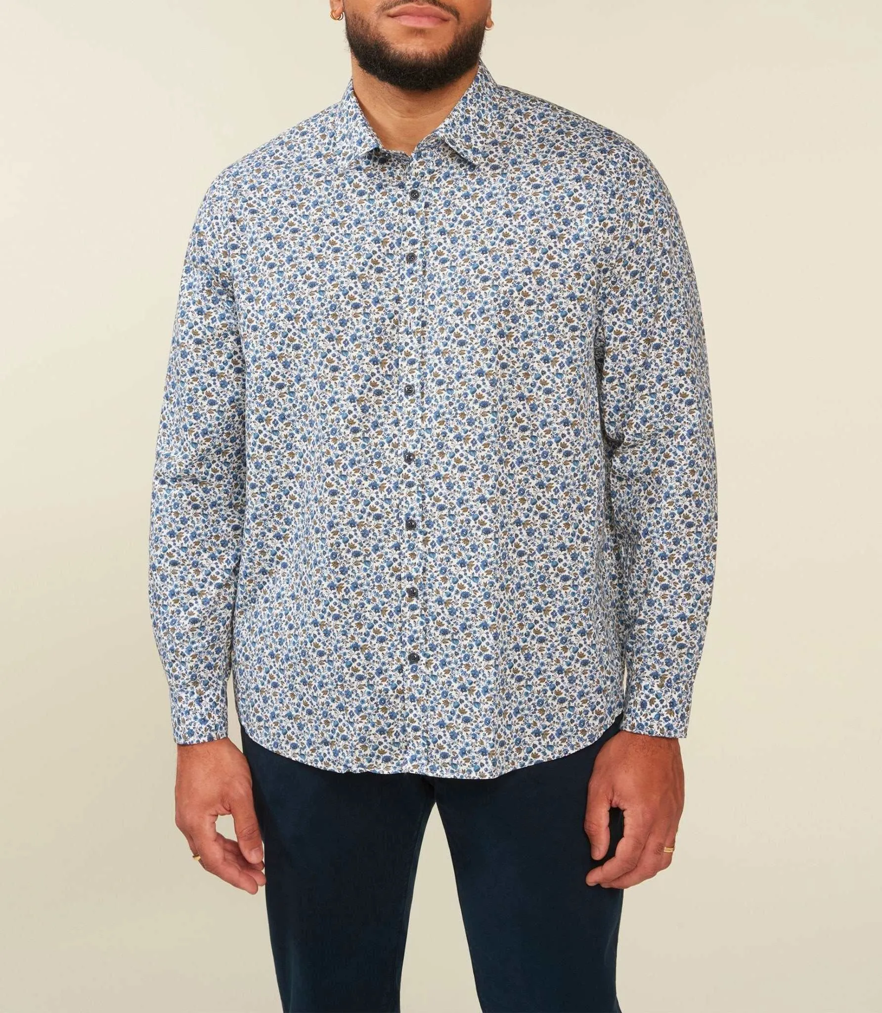 Chemise casual à imprimé bleu JOANIBT