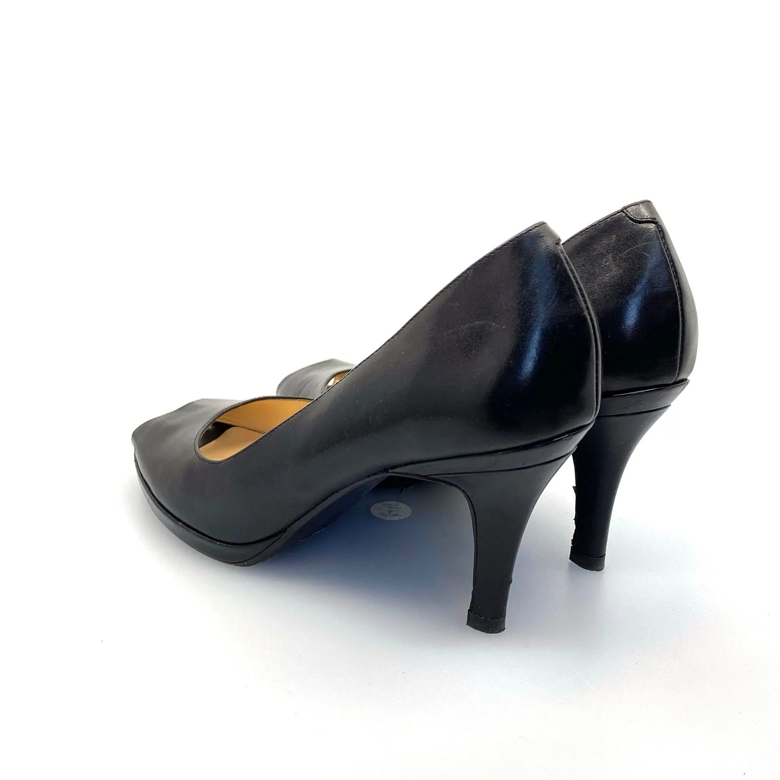 Cole Haan | Open-Toe Pumps Heels Shoes | Color: Black | Size: 8.5 AA Black | Pre-Owned