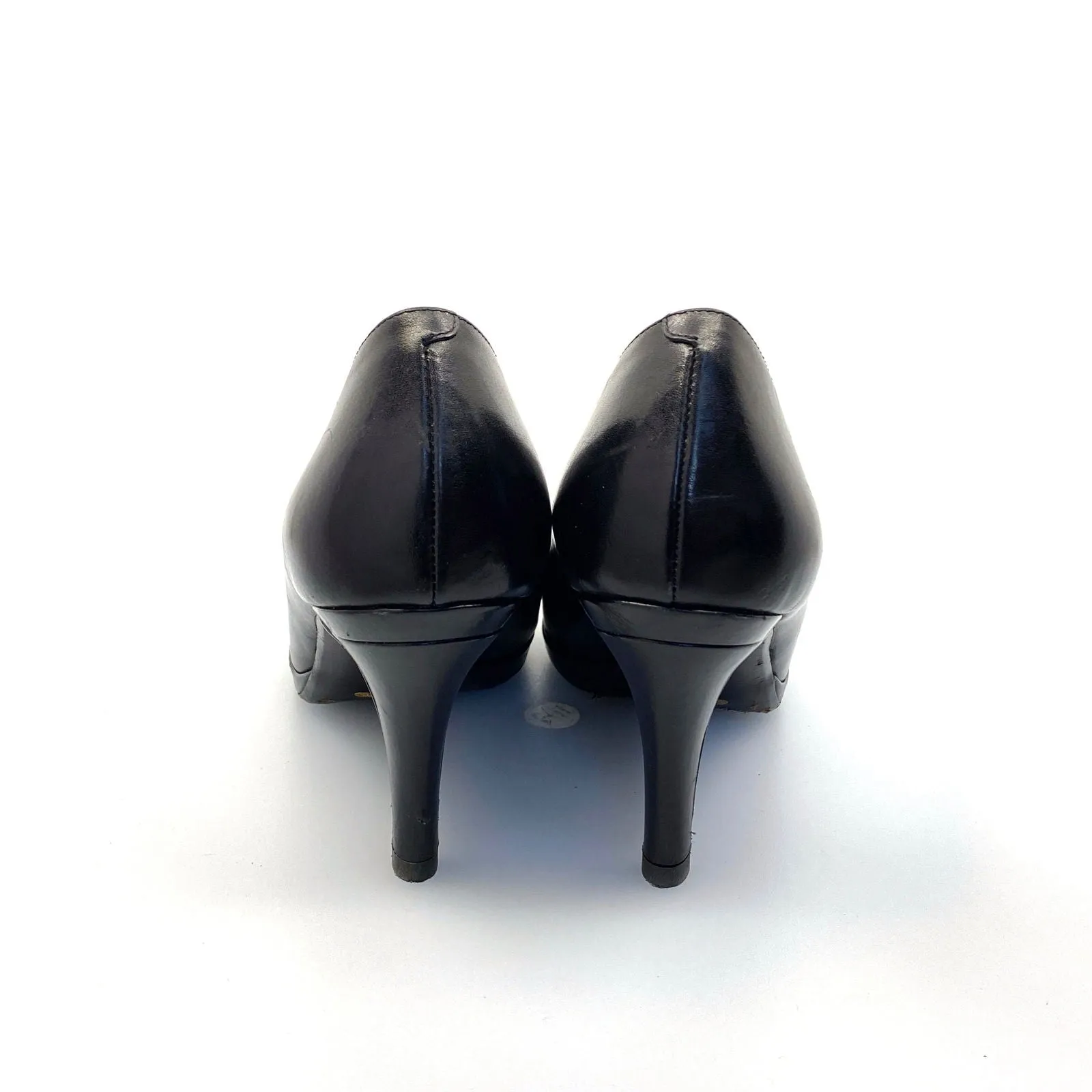 Cole Haan | Open-Toe Pumps Heels Shoes | Color: Black | Size: 8.5 AA Black | Pre-Owned