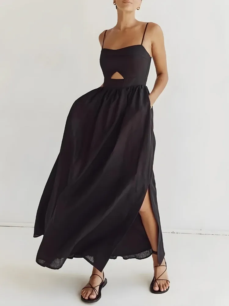 Cut Out Slit Maxi Dress