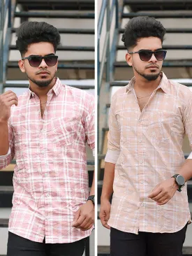 Double Delight: Buy Two Satin Cotton Casual Shirt  Combo for Just ₹444! ✨