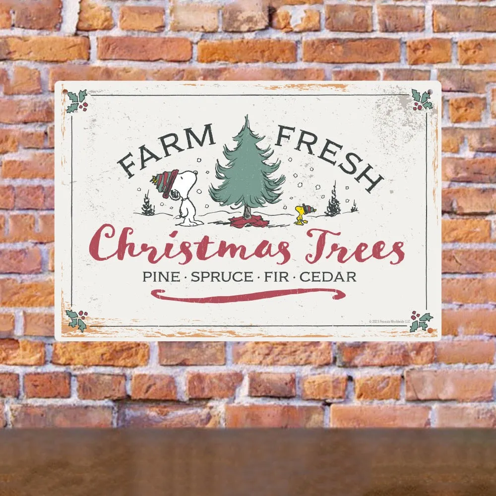 Farm Fresh Christmas Trees Metal Sign