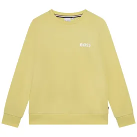 Hugo Boss Boys Fleece Logo Sweatshirt _Yellow J25O43-528