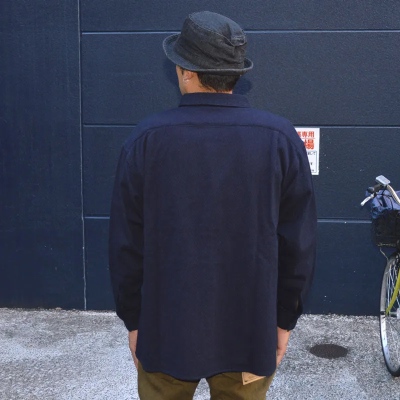 JAPAN BLUE JEANS "JBLS1041" Sashiko Indigo Jacquard Shirts