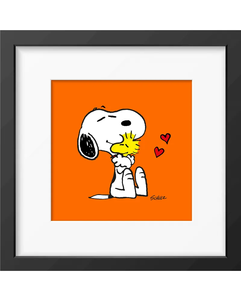 Magpie Peanut Hug Framed Snoopy Print