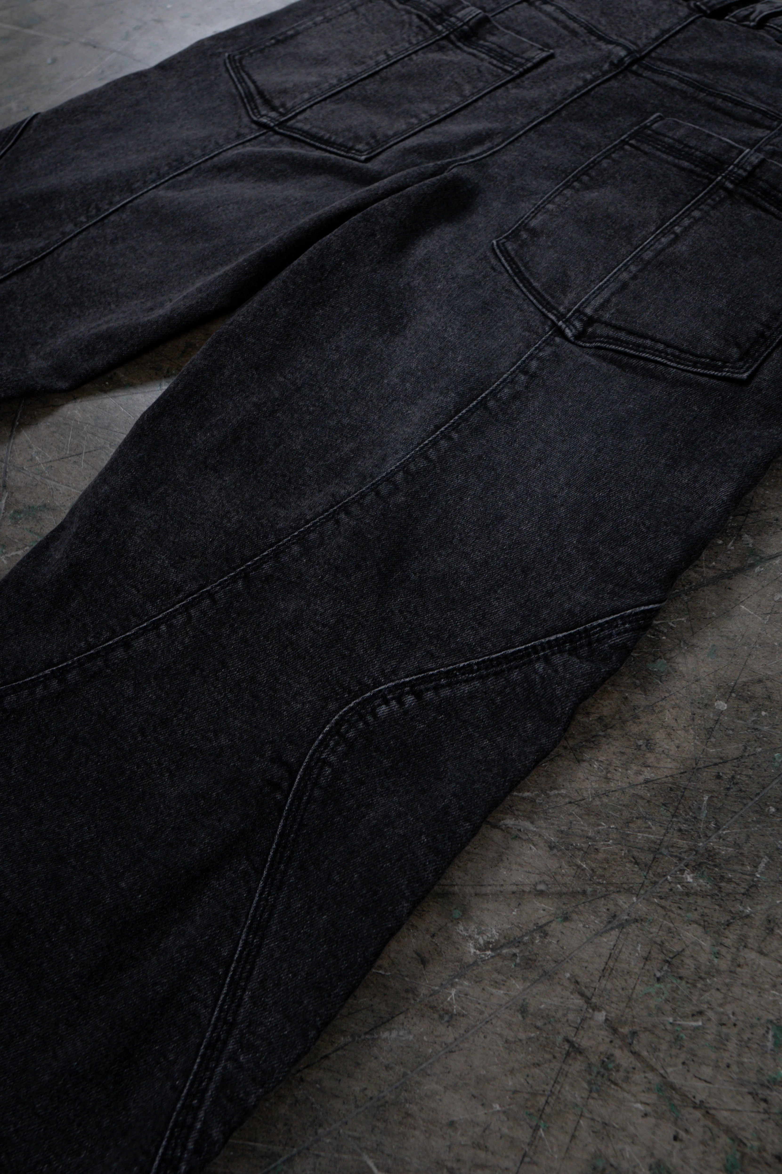 MOTO BLACK WASHED DENIM