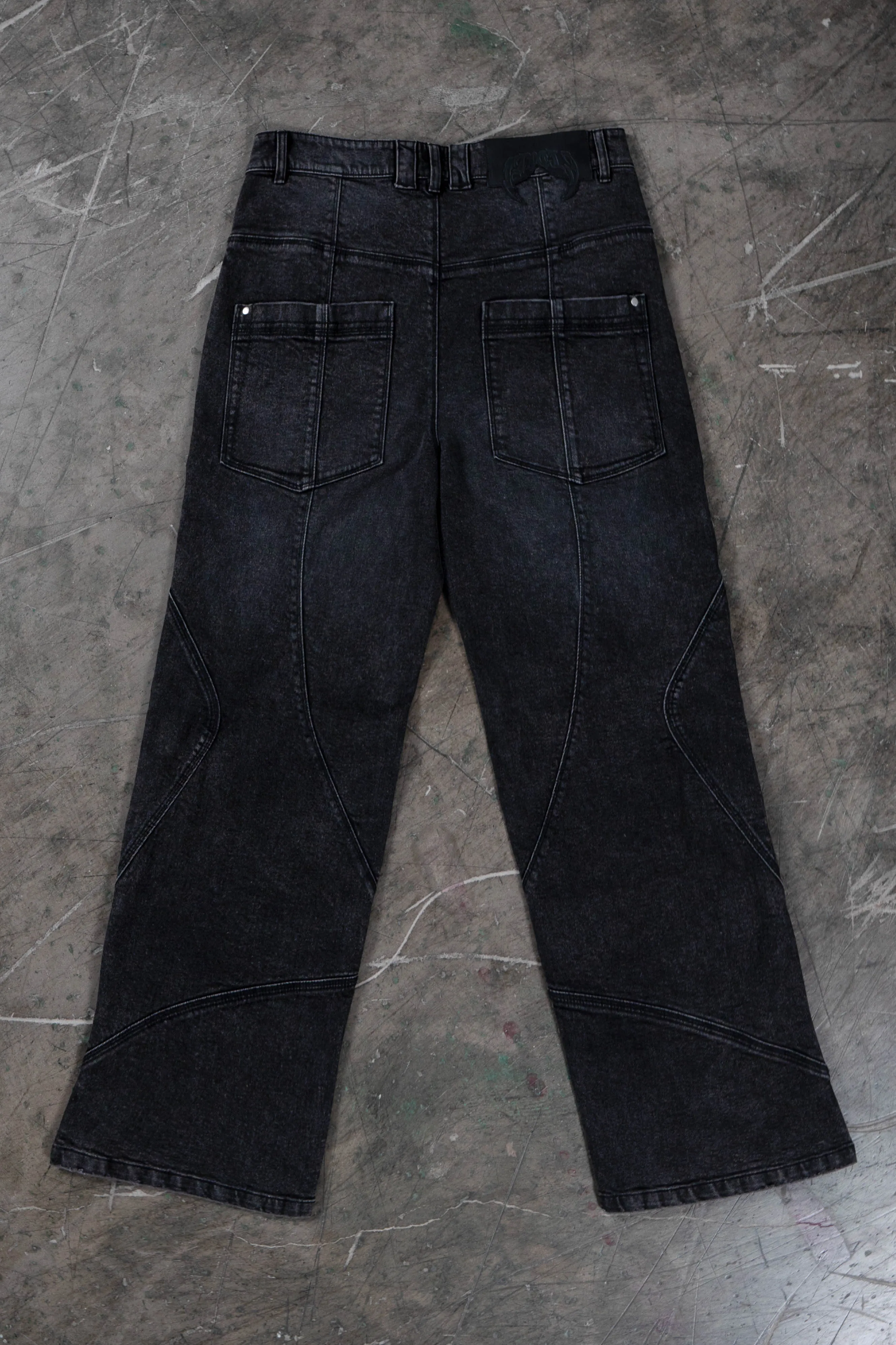 MOTO BLACK WASHED DENIM