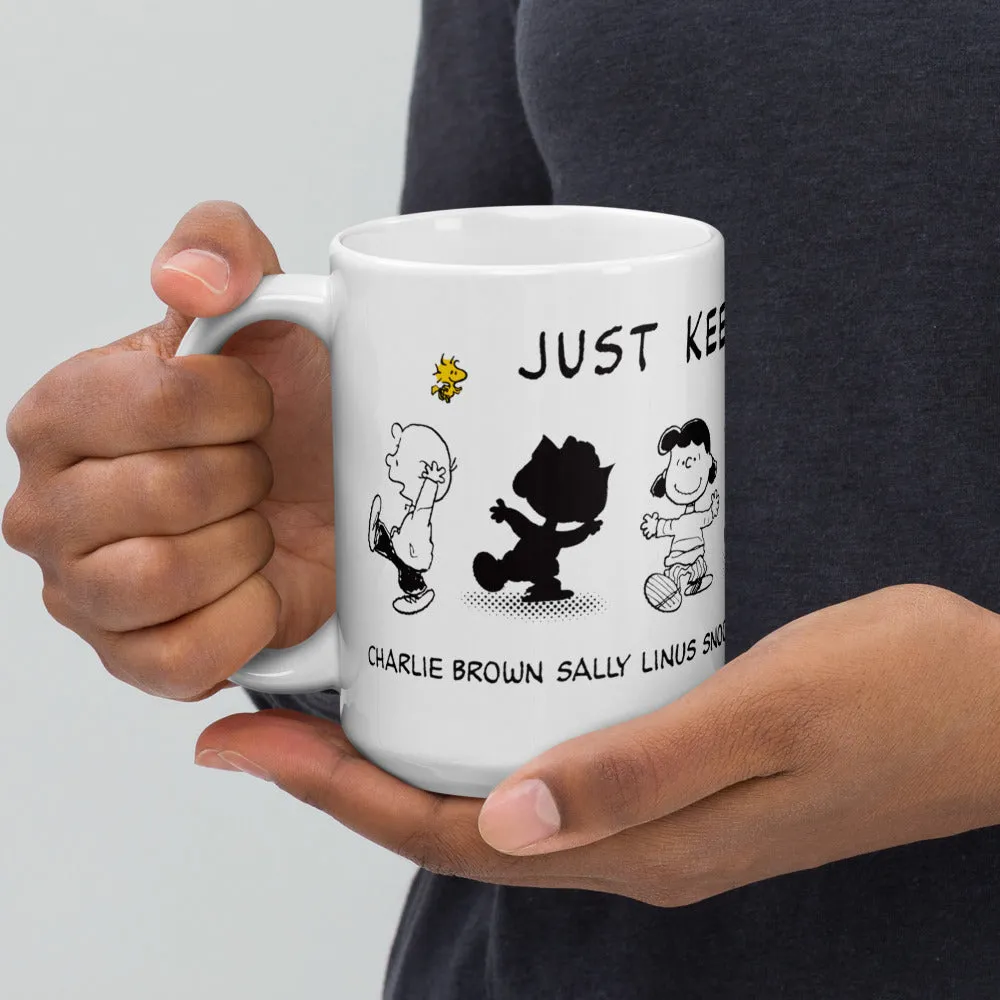 Peanuts Just keep Dancing White Mug