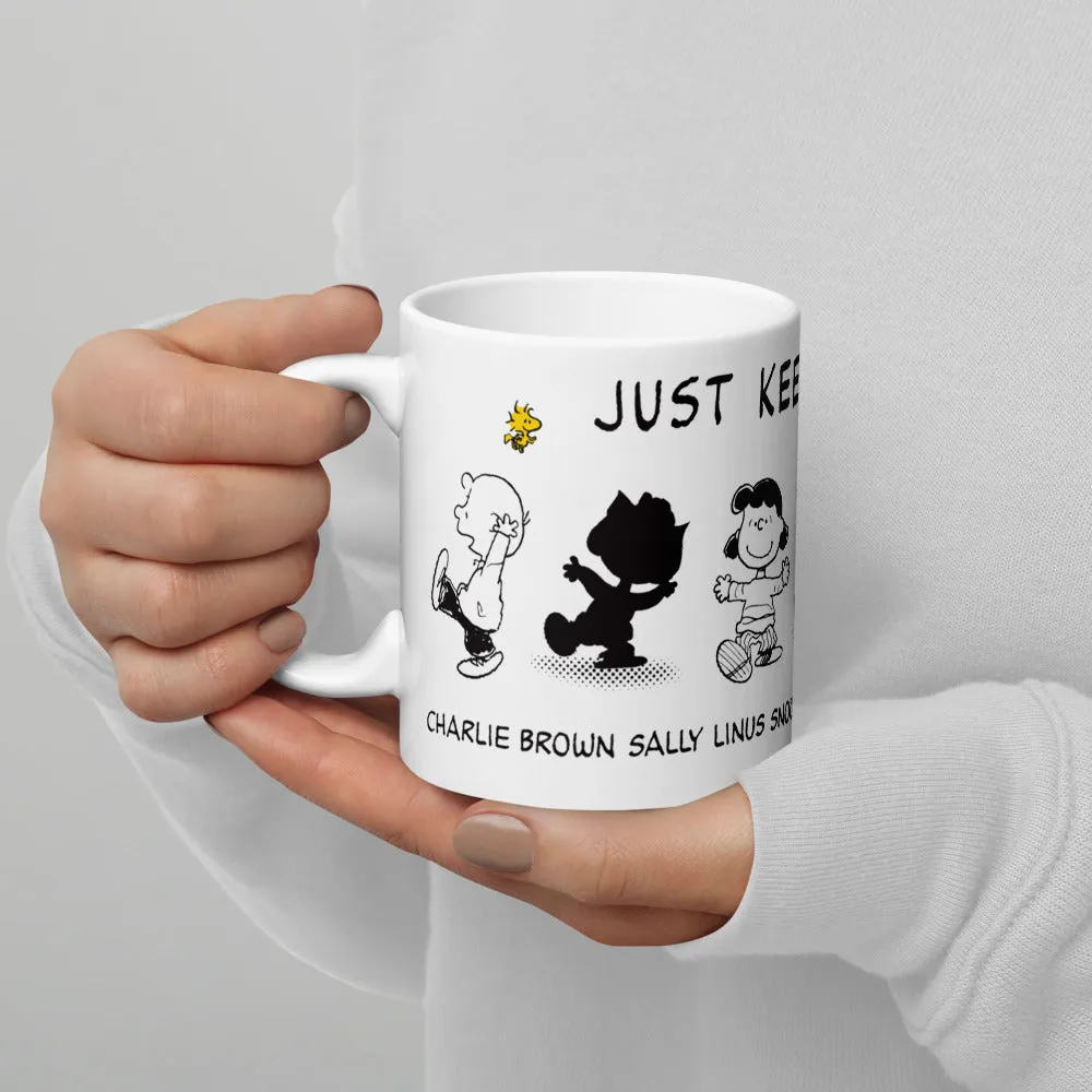 Peanuts Just keep Dancing White Mug