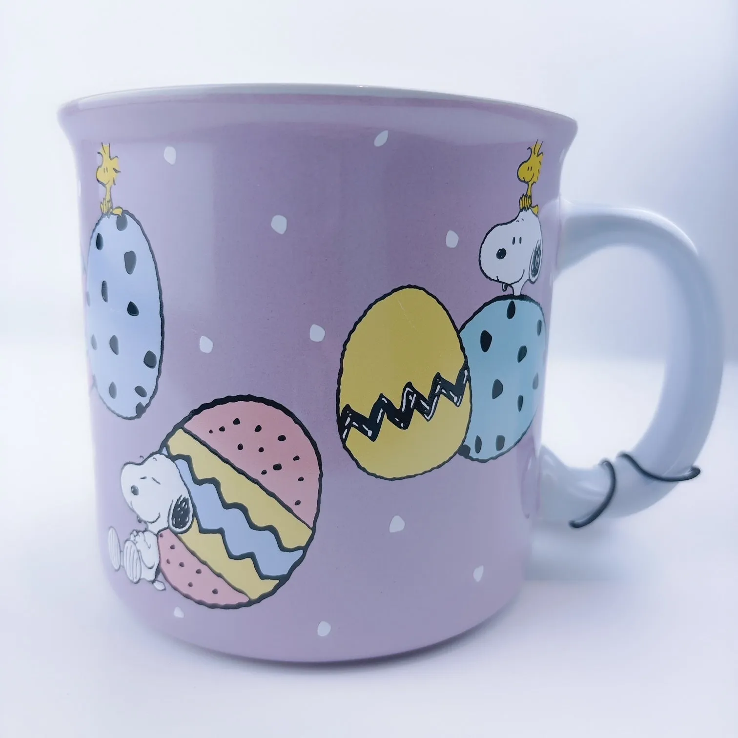 Peanuts Snoopy & Woodstock & Giant Easter Eggs Big Coffee Mug Cup 21 oz