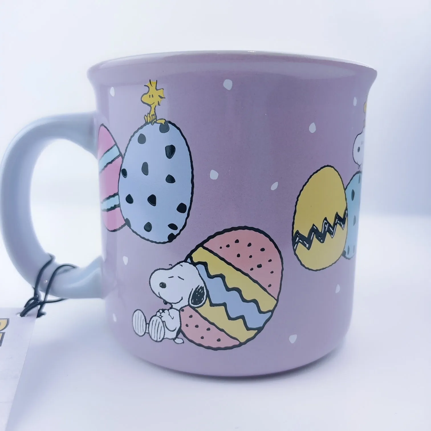 Peanuts Snoopy & Woodstock & Giant Easter Eggs Big Coffee Mug Cup 21 oz