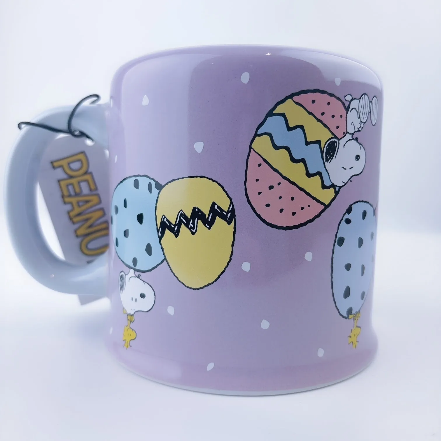 Peanuts Snoopy & Woodstock & Giant Easter Eggs Big Coffee Mug Cup 21 oz