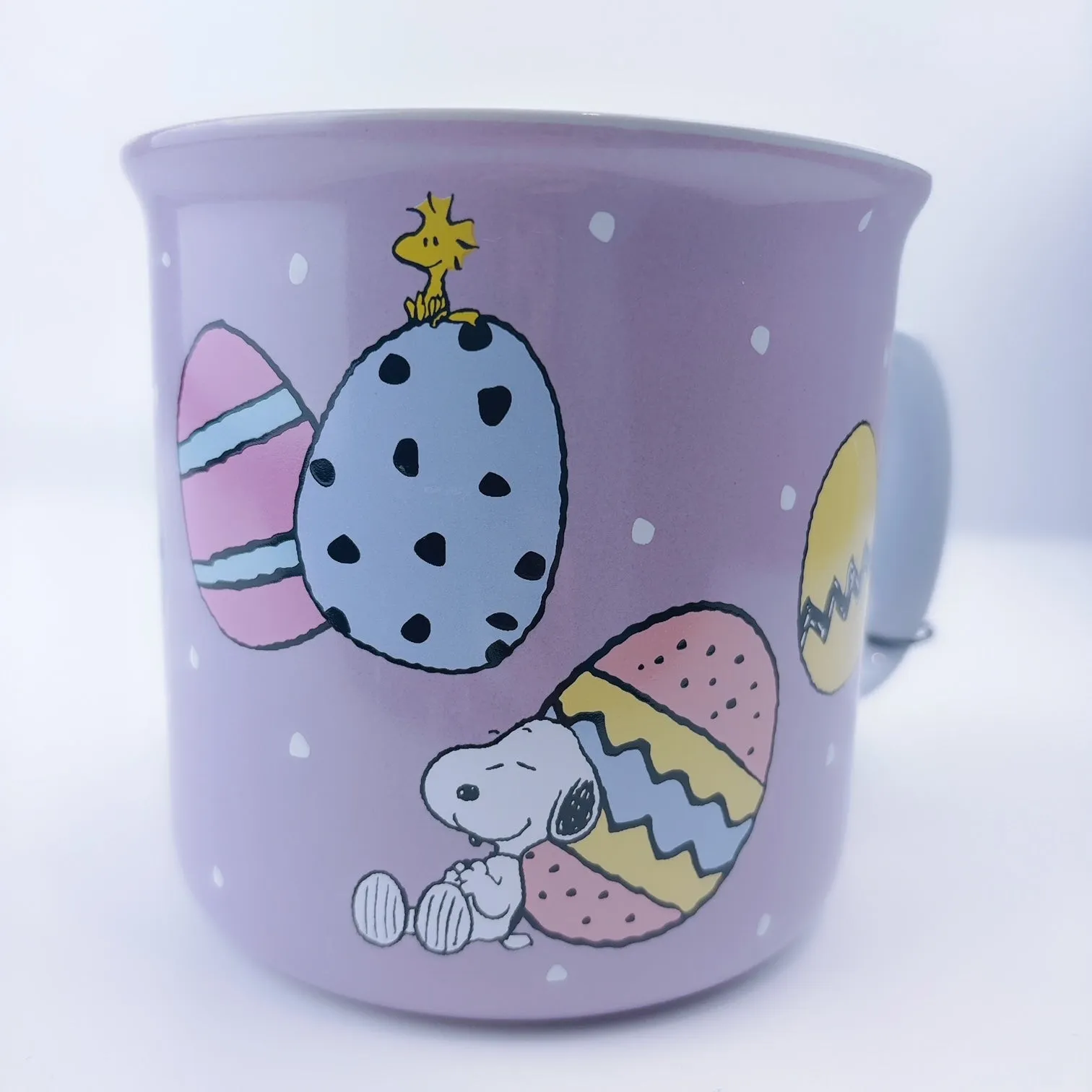 Peanuts Snoopy & Woodstock & Giant Easter Eggs Big Coffee Mug Cup 21 oz