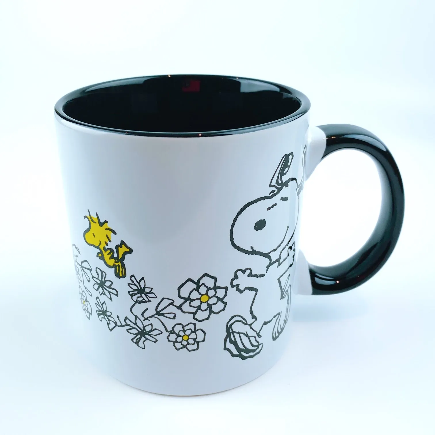 Peanuts Snoopy & Woodstock Floral Large Mug cup 21 oz