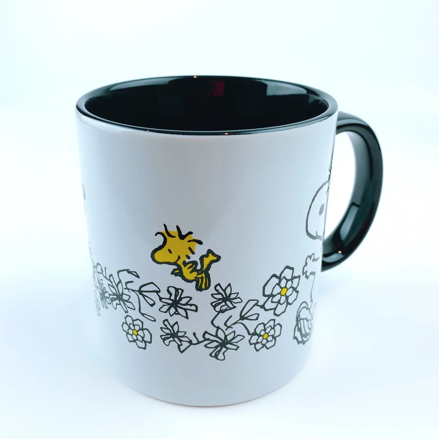 Peanuts Snoopy & Woodstock Floral Large Mug cup 21 oz