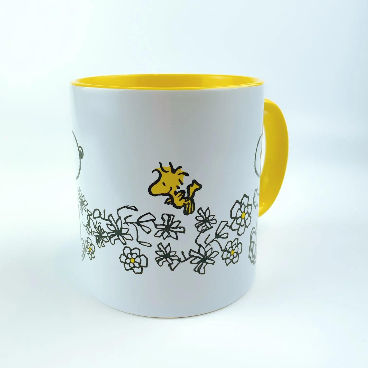 Peanuts Snoopy & Woodstock Floral Large Mug cup 21 oz