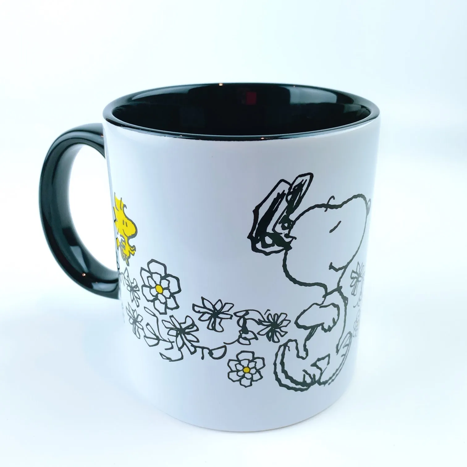 Peanuts Snoopy & Woodstock Floral Large Mug cup 21 oz