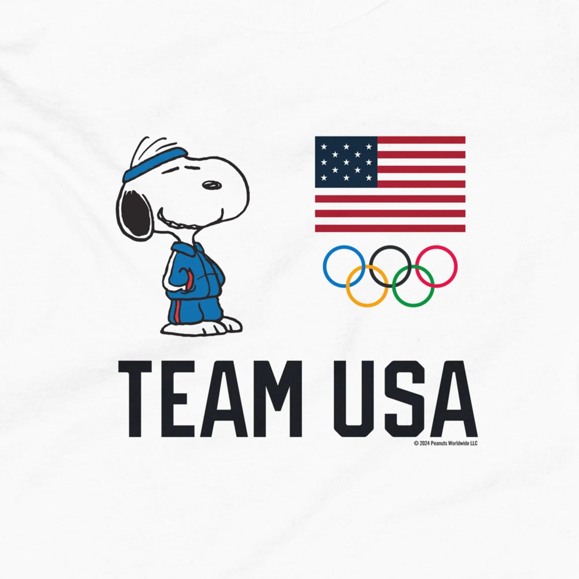 Peanuts Snoopy Team USA 5-Rings Kids T-Shirt