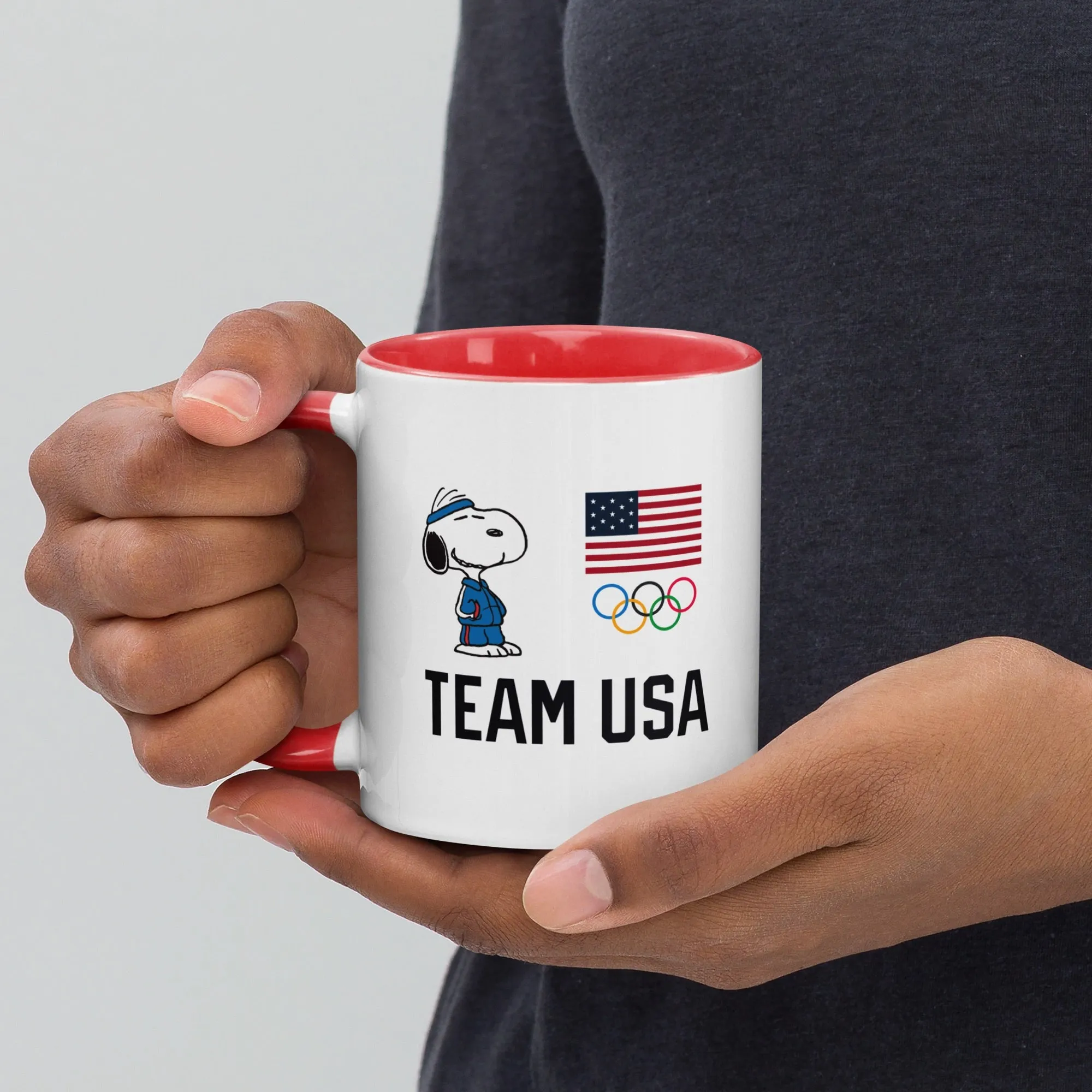 Peanuts Snoopy Team USA 5-Rings Two Tone Mug