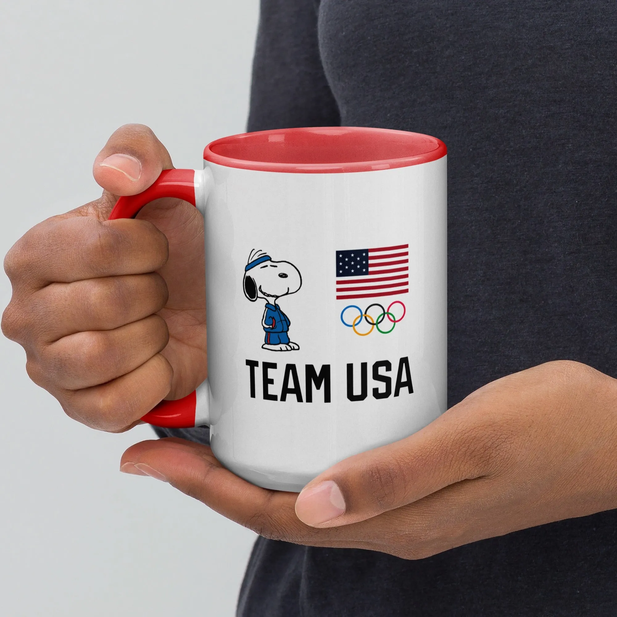 Peanuts Snoopy Team USA 5-Rings Two Tone Mug