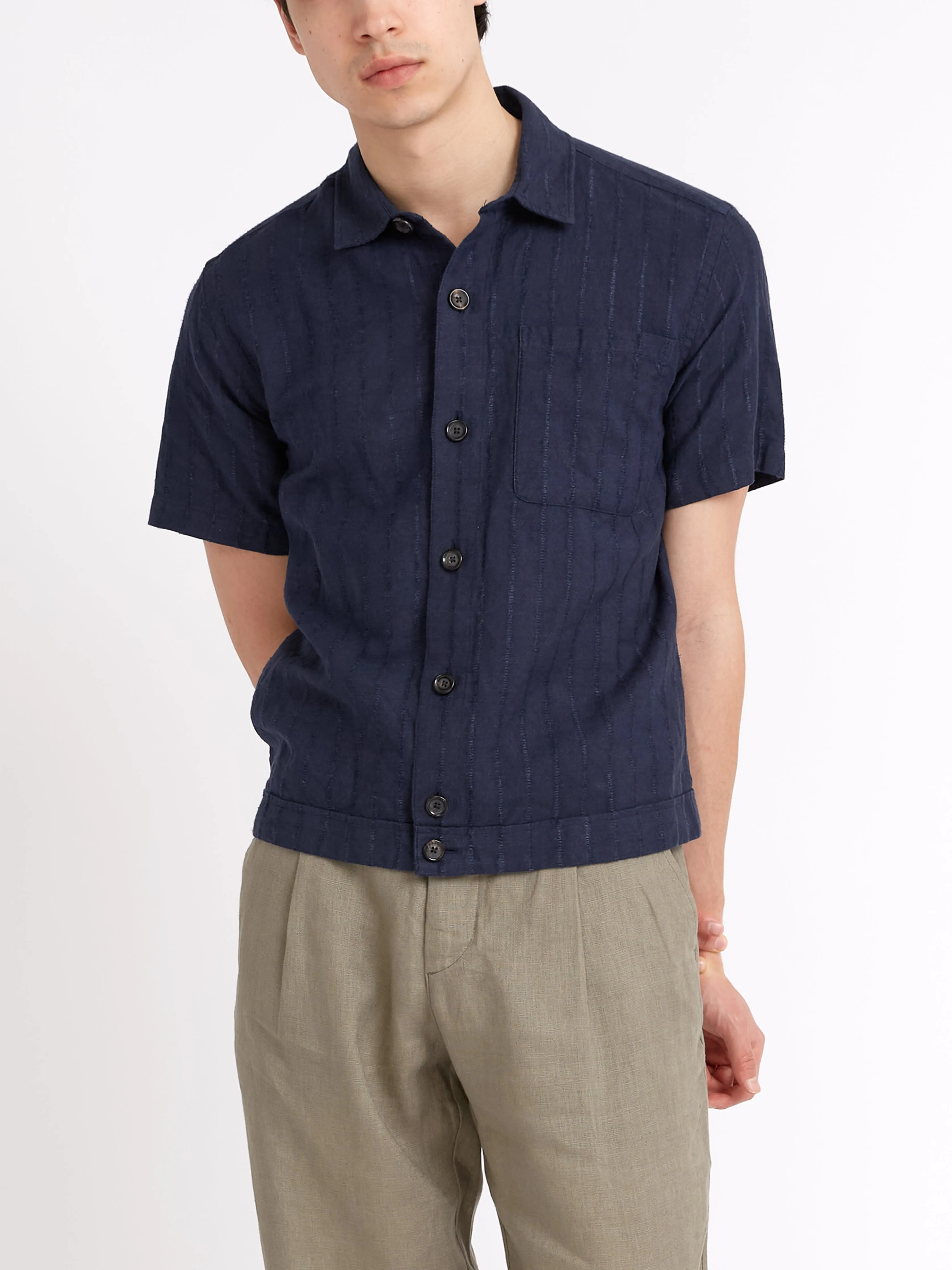 Short Sleeve Milford Shirt Dillard Navy