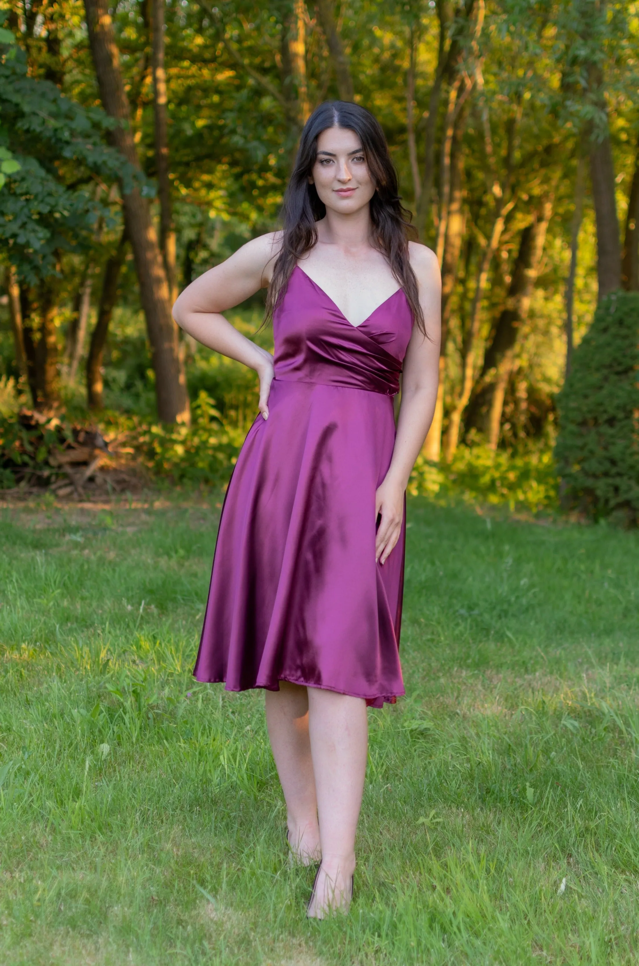 Silky Dress - Midnight Mauve