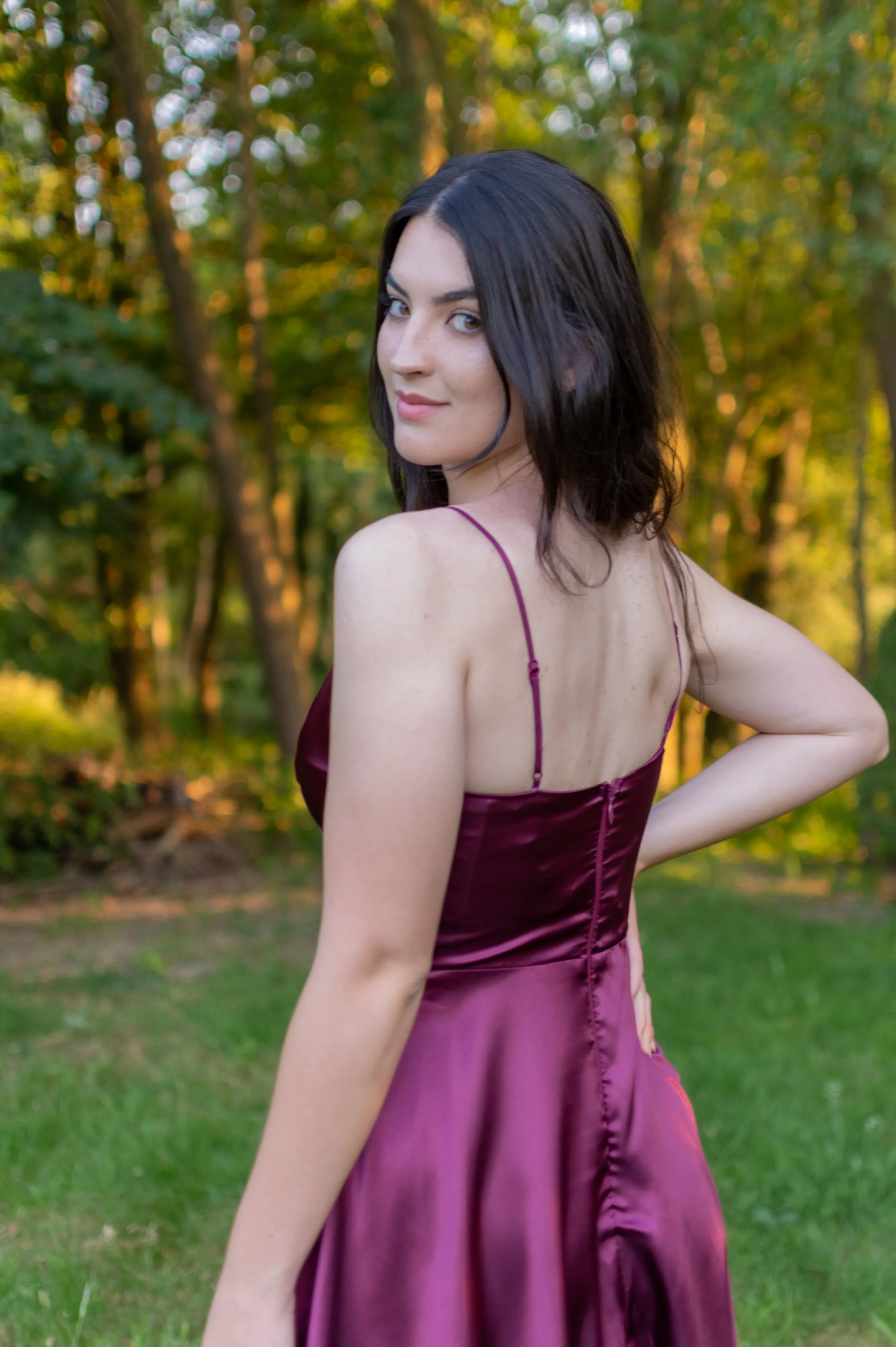 Silky Dress - Midnight Mauve