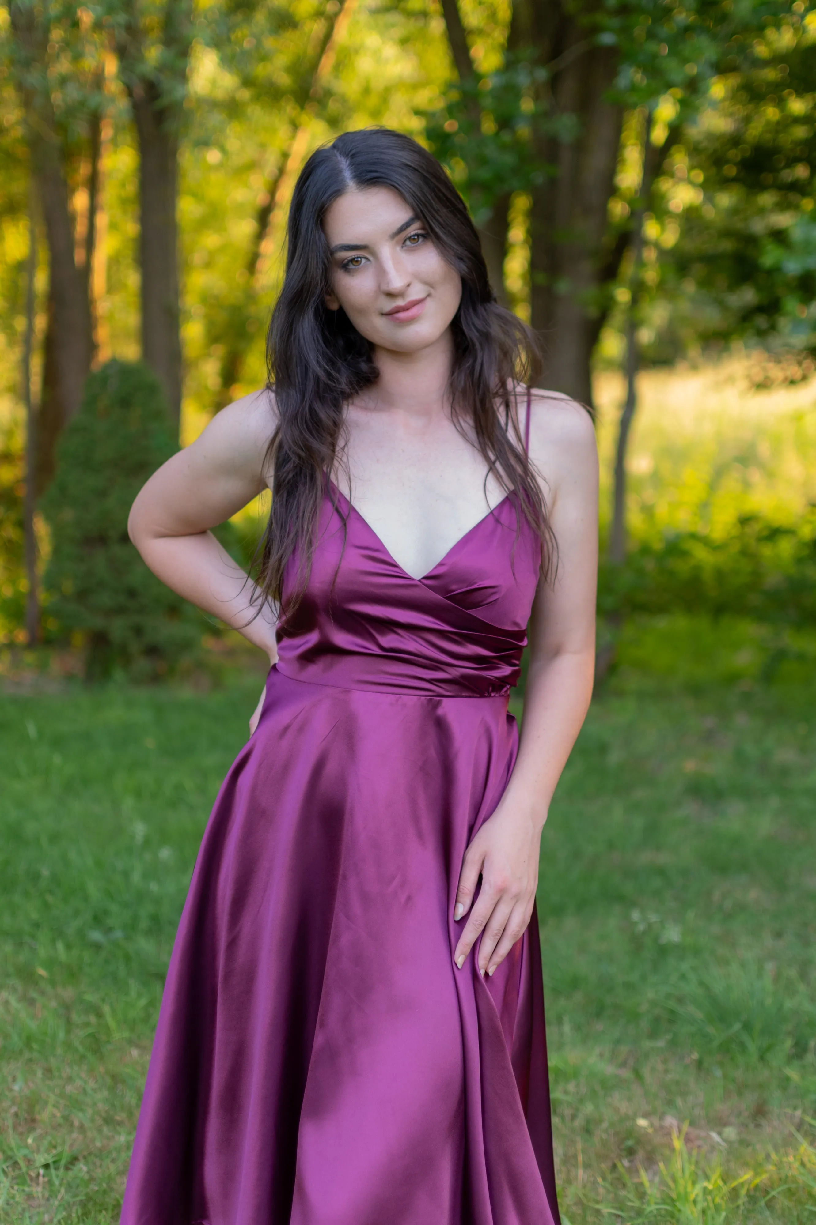 Silky Dress - Midnight Mauve