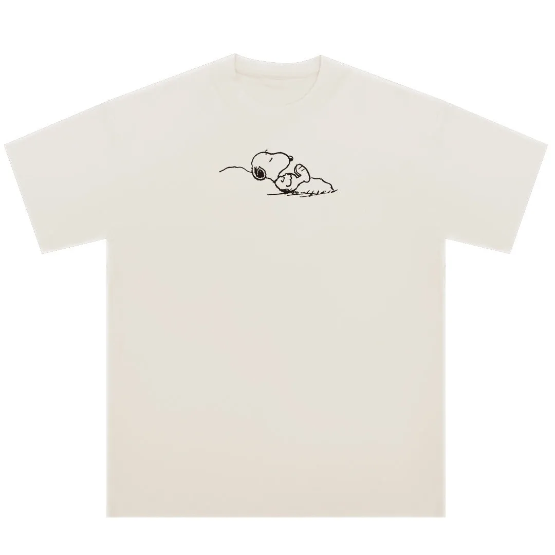 “Snoopy - Baseball” Drop-Shoulder Oversized Tee - 2034